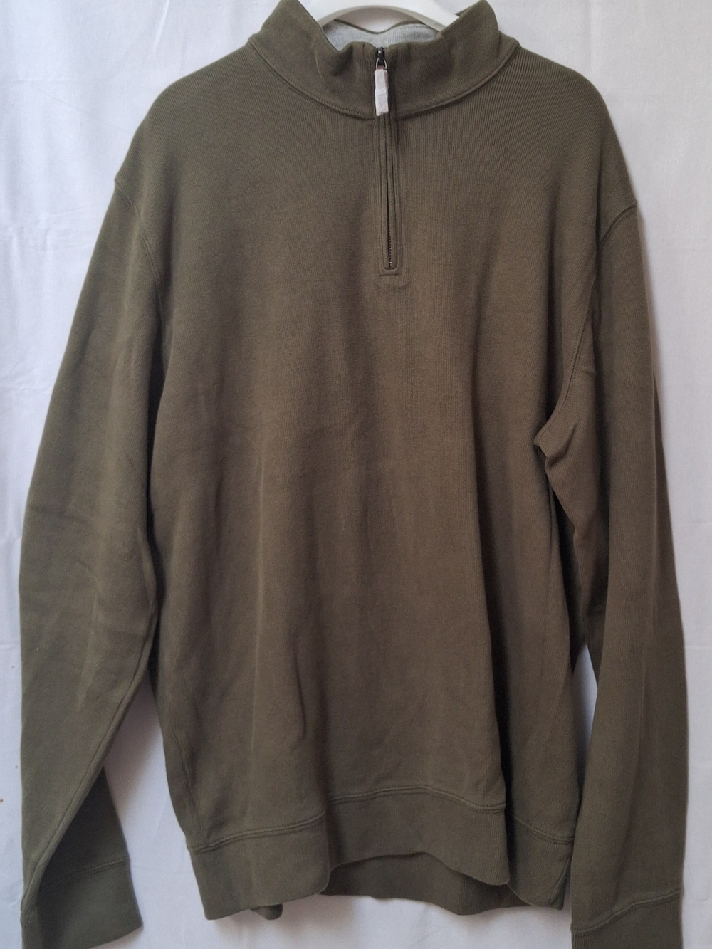 Lands' End Olive Green Quarter-Zip Pullover Sizr XL/T